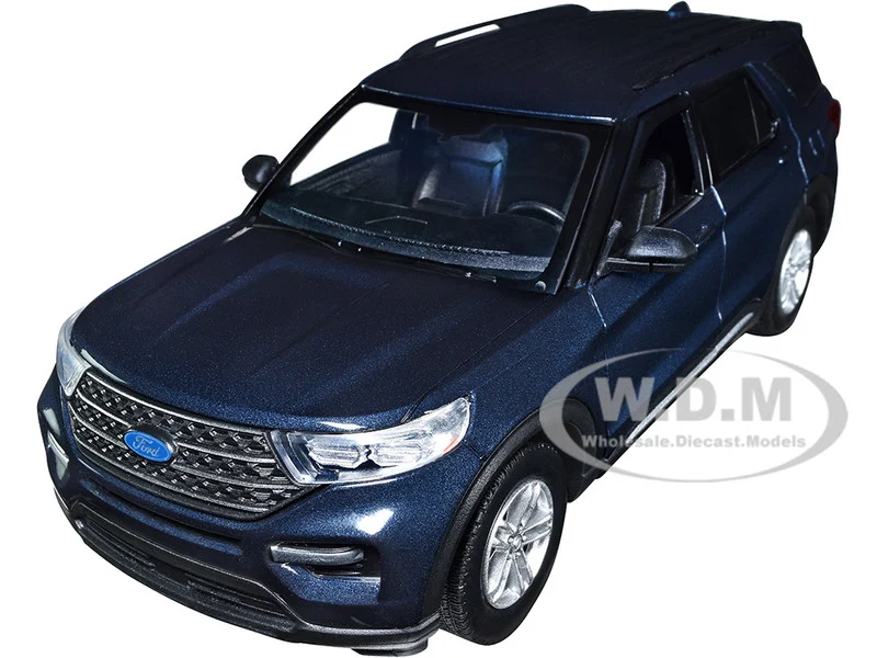 2022 Ford Explorer XLT Dark Blue Metallic "Timeless Legends" Series 1/24 Diecast Model Car by Motormax - Ford Models