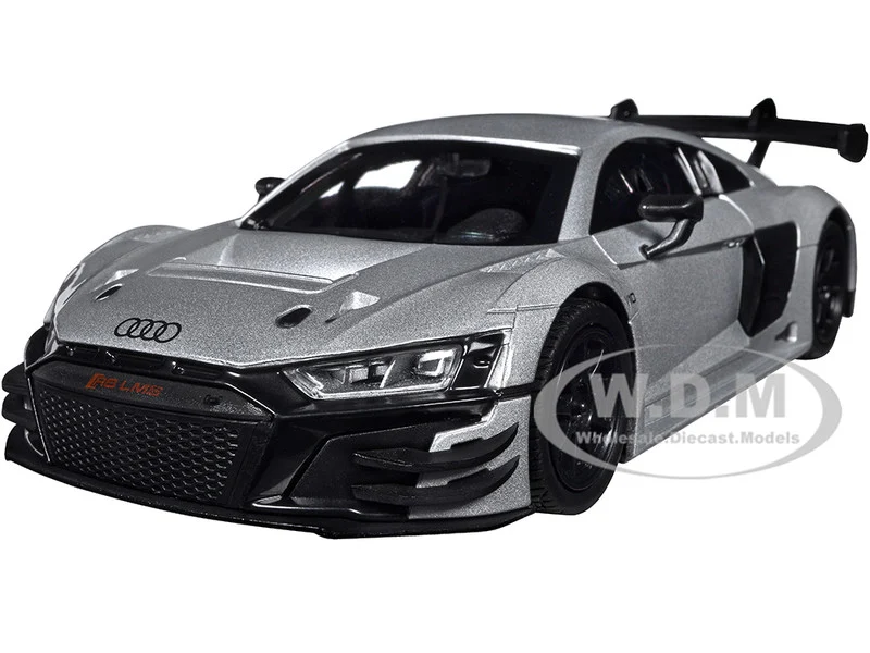 Audi R8 LMS GT3 Silver Metallic "Timeless Legends" Series 1/24 Diecast Model Car by Motormax - Audi Models
