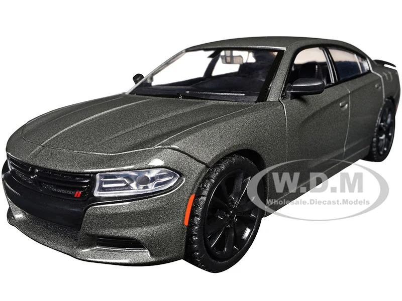 2023 Dodge Charger SXT Gray Metallic "Timeless Legends" Series 1/24 Diecast Model Car by Motormax - Dodge Models