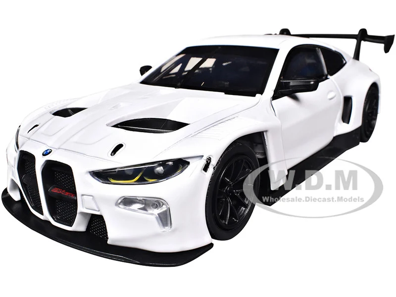 BMW M4 GT3 White "Timeless Legends" Series 1/24 Diecast Model Car by Motormax - BMW Models