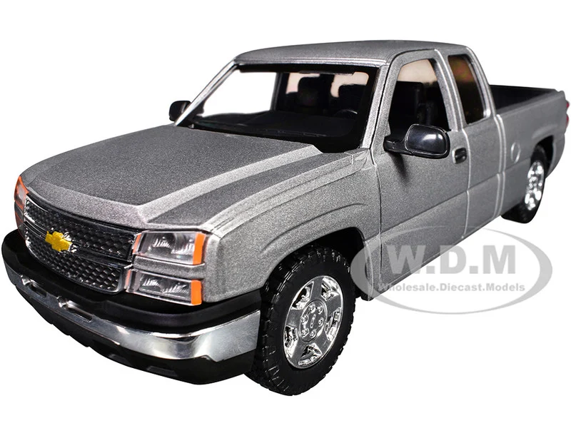 2006 Chevrolet Silverado 1500 Pickup Truck Gray Metallic "Timeless Legends" Series 1/25 Diecast Model Car by Motormax - Chevrolet Models