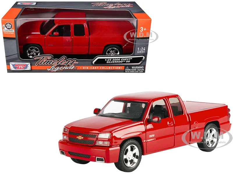 2006 Chevrolet Silverado SS Pickup Truck Red "Timeless Legends" Series 1/25 Diecast Model Car by Motormax - Chevrolet Models