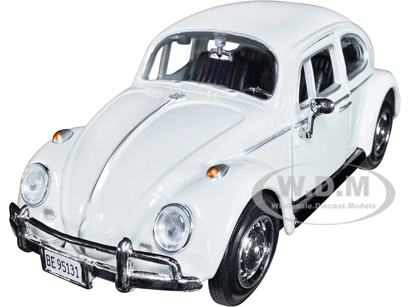 1966 Volkswagen Beetle White James Bond 007 "On Her Majesty's Secret Service" (1969) Movie "James Bond Collection" Series 1/24 Diecast Model Car by Motormax - Volkswagen Models