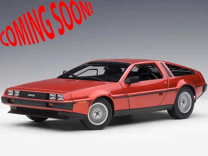 Delorean DMC 12 Metallic Red 1/18 Model Car by Autoart - Delorean Models