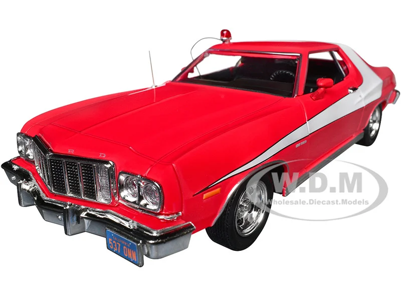 1976 Ford Gran Torino Red with White Graphics "Hollywood Greatest Hits" Series 1/24 Diecast Model Car by Greenlight - Ford Models