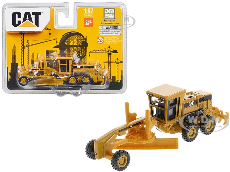CAT Caterpillar 163H Motor Grader Yellow 1/87 (HO) Diecast Model by Diecast Masters - Construction Models