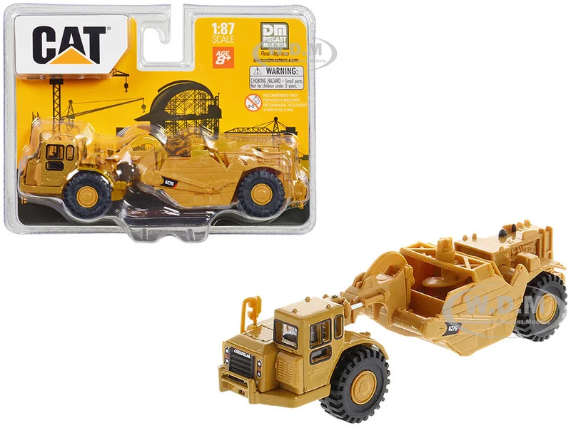 CAT Caterpillar 627G Auger Scraper Yellow 1/87 (HO) Diecast Model by Diecast Masters - Construction Models