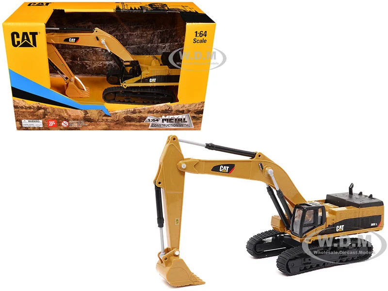CAT Caterpillar 385C L Hydraulic Excavator Yellow 1/64 Diecast Model by Diecast Masters - Construction Models