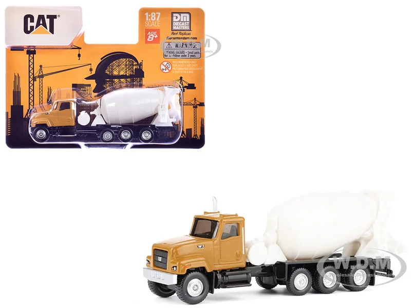 CAT Caterpillar CT681 Concrete Mixer Yellow 1/87 (HO) Diecast Model by Diecast Masters - Construction Models