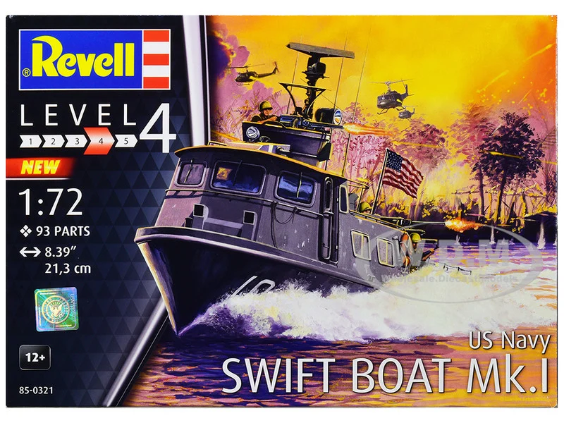 Level 4 Model Kit US Navy Swift Boat Mk.I 1/72 Scale Model by Revell - Military Models