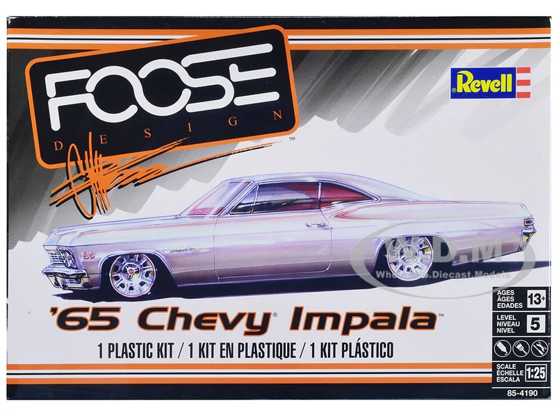 Level 5 Model Kit 1965 Chevrolet Impala "Foose Designed" 1/25 Scale Model by Revell - Chevrolet Models