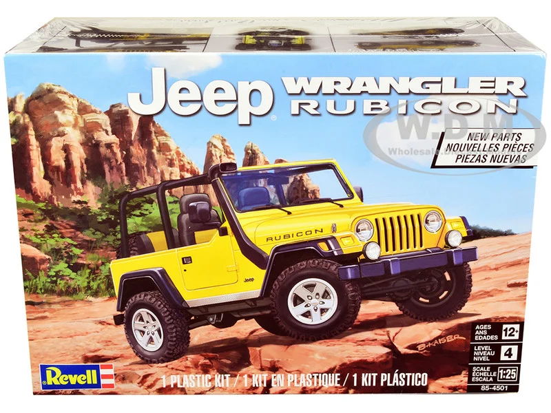 Level 4 Model Kit Jeep Wrangler Rubicon 1/25 Scale Model by Revell - Jeep Models