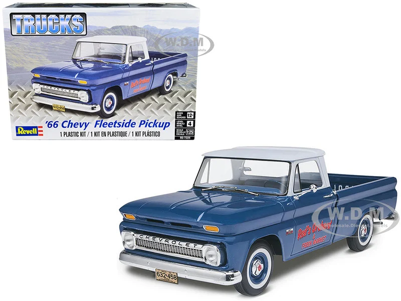 Level 4 Model Kit 1966 Chevrolet Fleetside Pickup Truck 1/25 Scale Model by Revell - Chevrolet Models