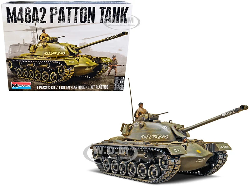 Level 4 Model Kit M48A2 Patton Tank 1/35 Scale Model by Revell - Military Models