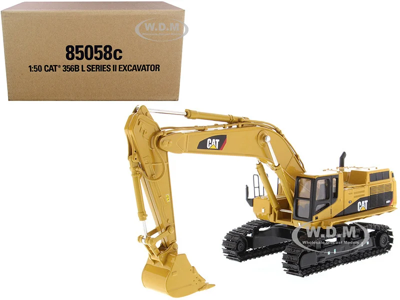 CAT Caterpillar 365B L Series II Hydraulic Excavator with Two Figurines "Core Classics Series" 1/50 Diecast Model by Diecast Masters - Construction Models