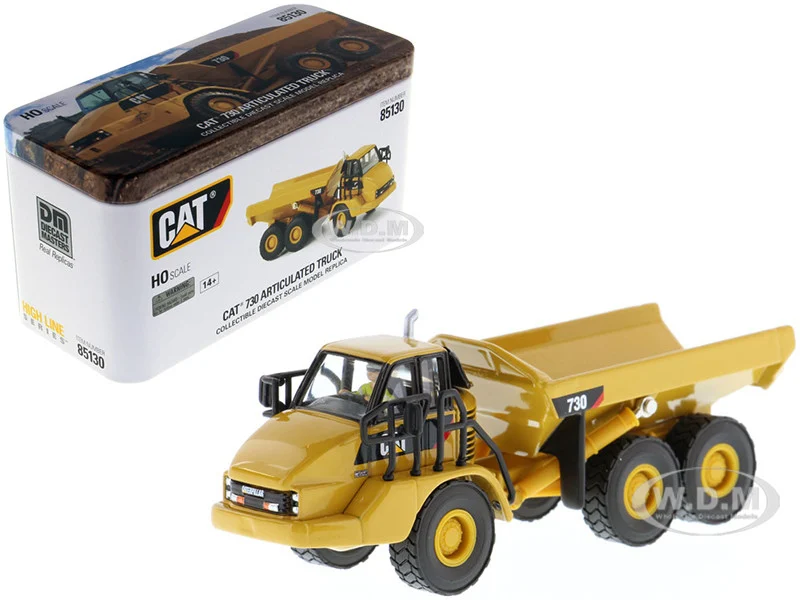 CAT Caterpillar 730 Articulated Dump Truck with Operator "High Line" Series 1/87 (HO) Diecast Model by Diecast Masters - Construction Models