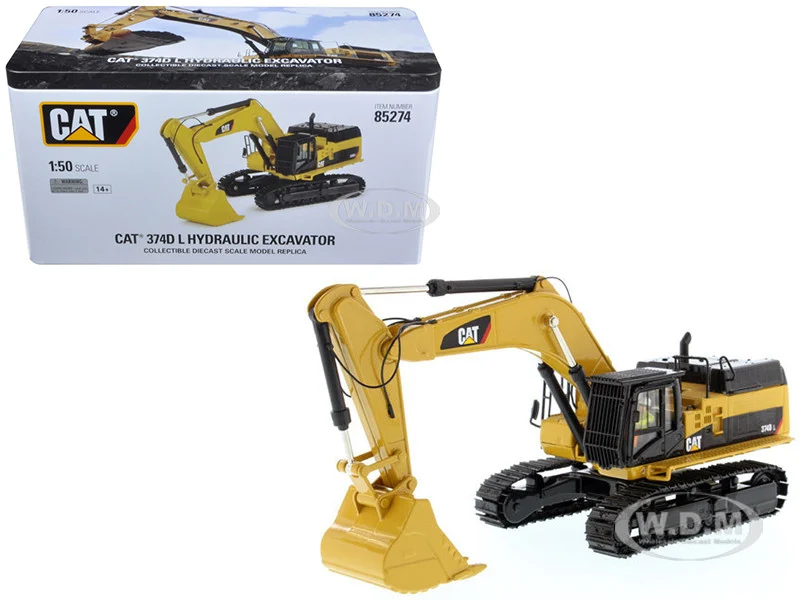 CAT Caterpillar 374D L Hydraulic Excavator with Operator "High Line" Series 1/50 Diecast Model by Diecast Masters - Construction Models