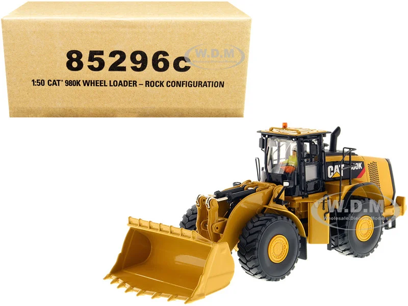 CAT Caterpillar 980K Wheel Loader Rock Configuration with Operator "Core Classics Series" 1/50 Diecast Model by Diecast Masters - Construction Models
