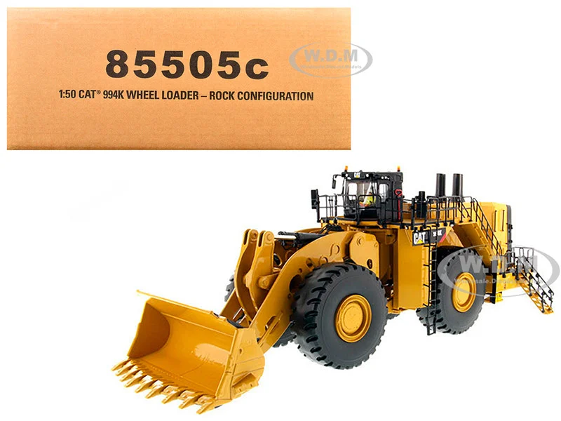 CAT Caterpillar 994K Wheel Loader with Rock Bucket and Operator "Core Classics" Series 1/50 Diecast Model by Diecast Masters - Construction Models