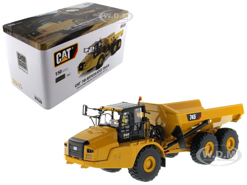 CAT Caterpillar 745 Articulated Dump Truck with Removable Operator "High Line" Series 1/50 Diecast Model by Diecast Masters - Construction Models