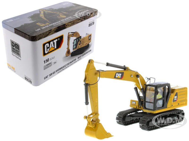 CAT Caterpillar 320 GC Hydraulic Excavator with Operator Next Generation Design "High Line Series" 1/50 Diecast Model by Diecast Masters - Construction Models