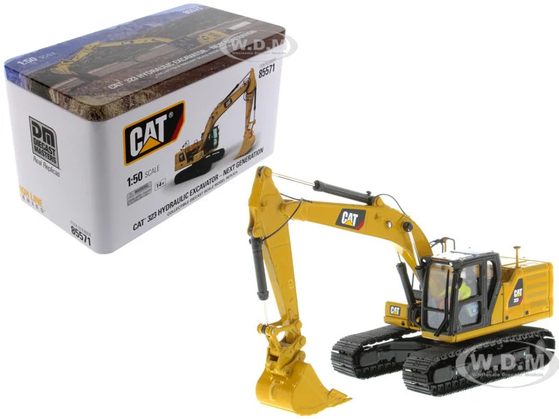 CAT Caterpillar 323 Hydraulic Excavator with Operator Next Generation Design "High Line Series" 1/50 Diecast Model by Diecast Masters - Construction Models