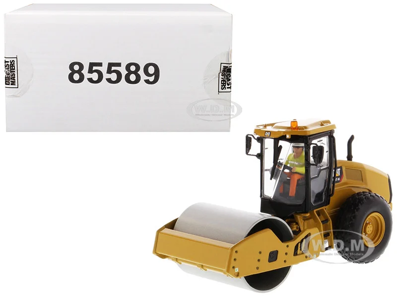 CAT Caterpillar CS11 GC Vibratory Soil Compactor with Operator "High Line Series" 1/50 Diecast Model by Diecast Masters - Construction Models