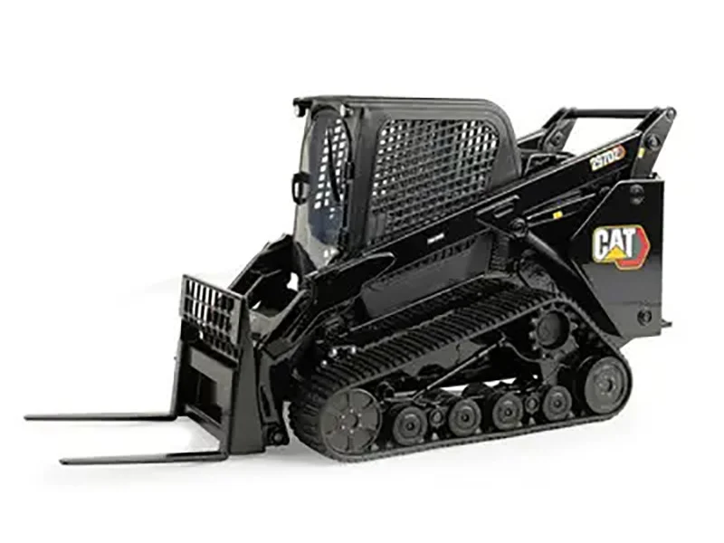CAT Caterpillar 272D2 Tracked Skid Steer Loader with Working Tools Black 1/16 Diecast Model by ERTL TOMY - Construction Models