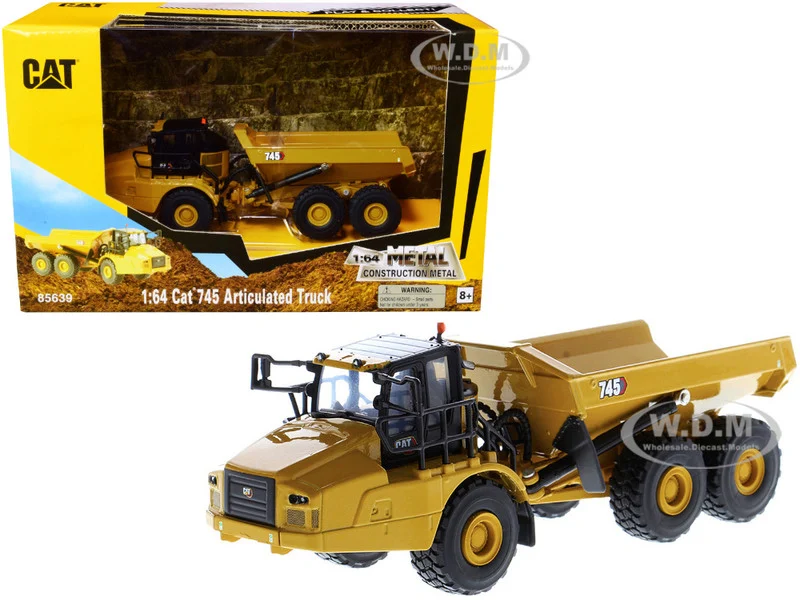 CAT Caterpillar 745 Articulated Truck "Play & Collect!" Series 1/64 Diecast Model by Diecast Masters - Construction Models