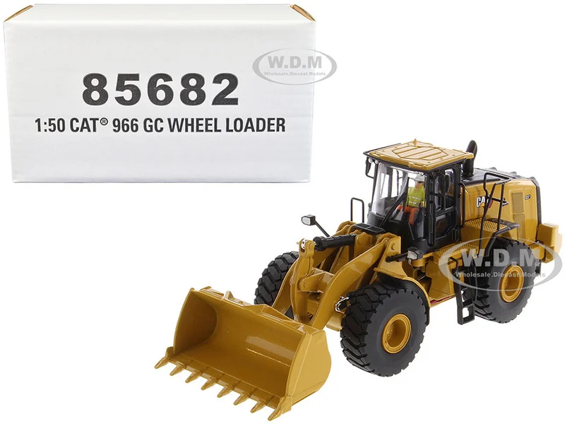 CAT Caterpillar 966 GC Wheel Loader Yellow with Operator "High Line Series" 1/50 Diecast Model by Diecast Masters - Construction Models