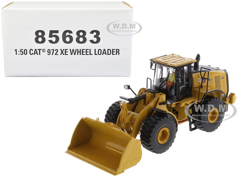 CAT Caterpillar 972 XE Wheel Loader Yellow with Operator "High Line Series" 1/50 Diecast Model by Diecast Masters - Construction Models