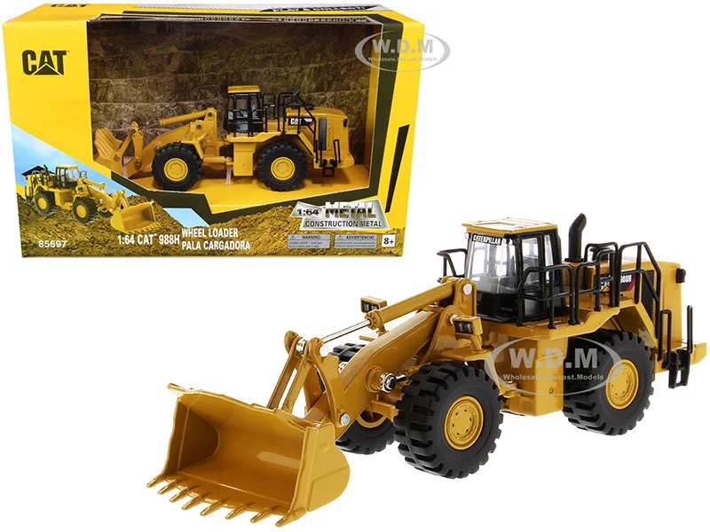CAT Caterpillar 988H Wheel Loader "Play & Collect!" 1/64 Diecast Model by Diecast Masters - Construction Models
