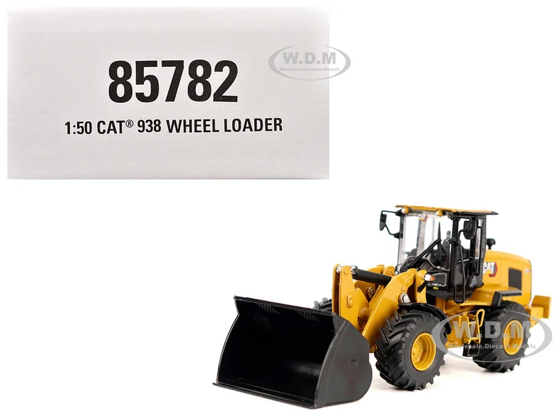 CAT Caterpillar 938 Wheel Loader with Operator Yellow "High Line" Series 1/50 Diecast Model by Diecast Masters - Construction Models