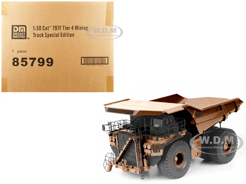 CAT Caterpillar 797F 4 Tier Mining Truck Copper Finish Special Edition "Commemorative" Series 1/50 Diecast Model by Diecast Masters - Construction Models