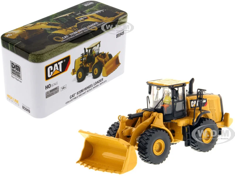 CAT Caterpillar 972M Wheel Loader with Operator "High Line" Series 1/87 (HO) Diecast Model by Diecast Masters - Construction Models