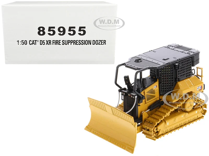 CAT Caterpillar D5 XR Fire Suppression Track Type Dozer Yellow "High Line" Series 1/50 Diecast Model by Diecast Masters - Construction Models