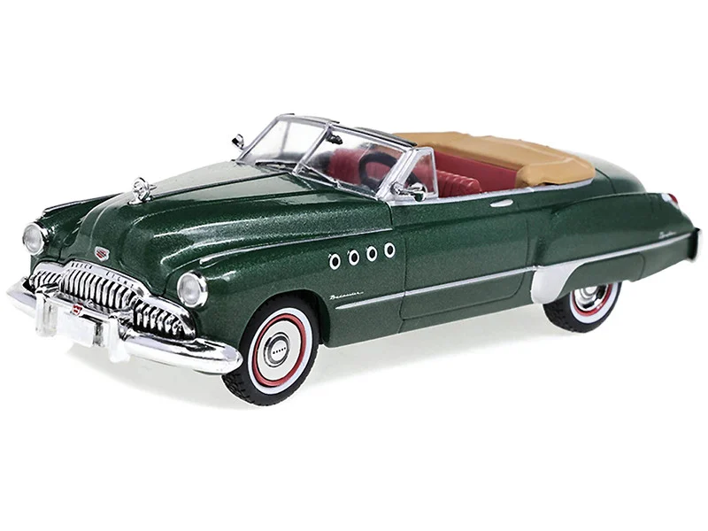 1949 Buick Roadmaster Convertible Allendale Green Metallic 1/43 Diecast Model Car by Greenlight - Buick Models