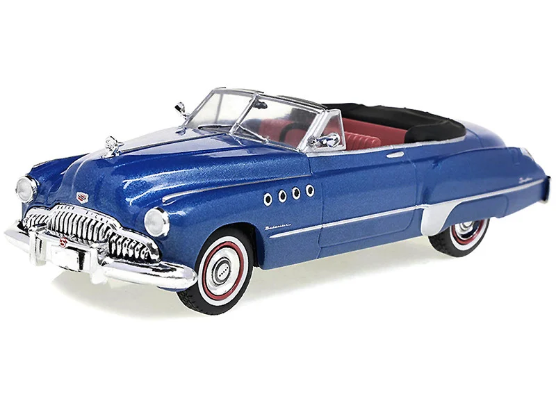 1949 Buick Roadmaster Convertible Elan Blue Metallic 1/43 Diecast Model Car by Greenlight - Buick Models