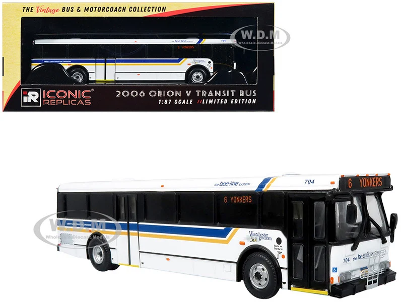 2006 Orion V Transit Bus Westchester, NY Bee-Line "6 Yonkers" Limited Edition "The Vintage Bus and Motorcoach Collection" 1/87 (HO) Diecast Model by Iconic Replicas