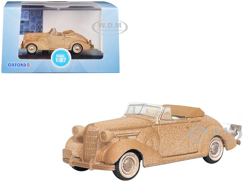 1936 Buick Special Convertible Coupe Beige (Rusted) "Junkyard Project" 1/87 (HO) Scale Diecast Model Car by Oxford Diecast - Buick Models