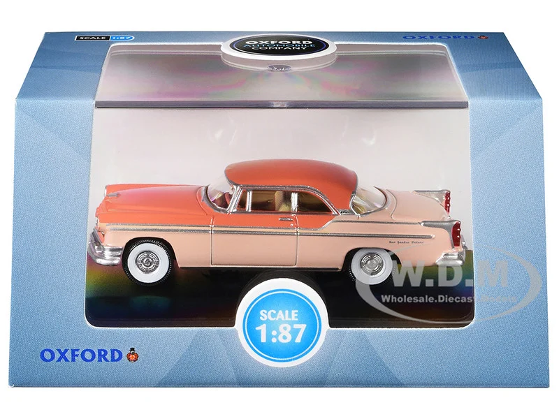 1955 Chrysler New Yorker Deluxe St. Regis Desert Sand and Canyon Tan 1/87 (HO) Scale Diecast Model Car by Oxford Diecast - Chrysler Models