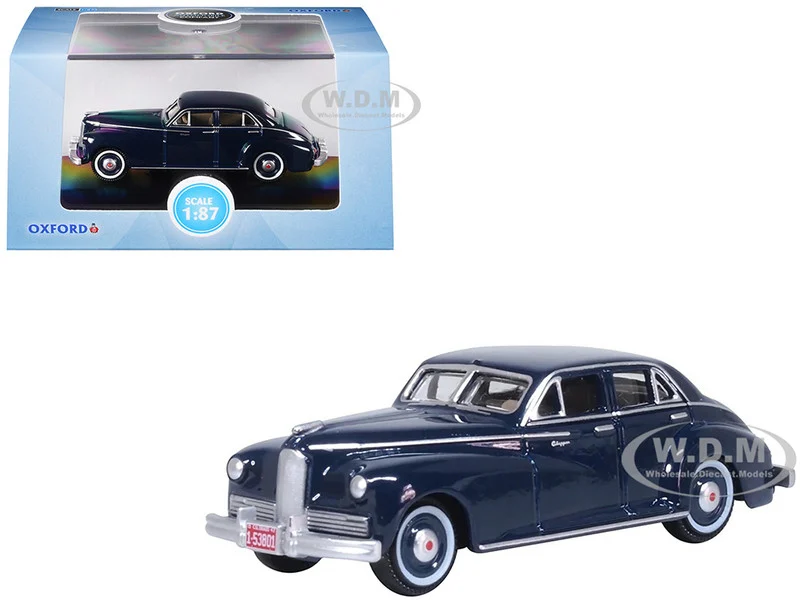 1942 Packard Clipper Touring Sedan Packard Blue 1/87 (HO) Scale Diecast Model Car by Oxford Diecast - Packard Models