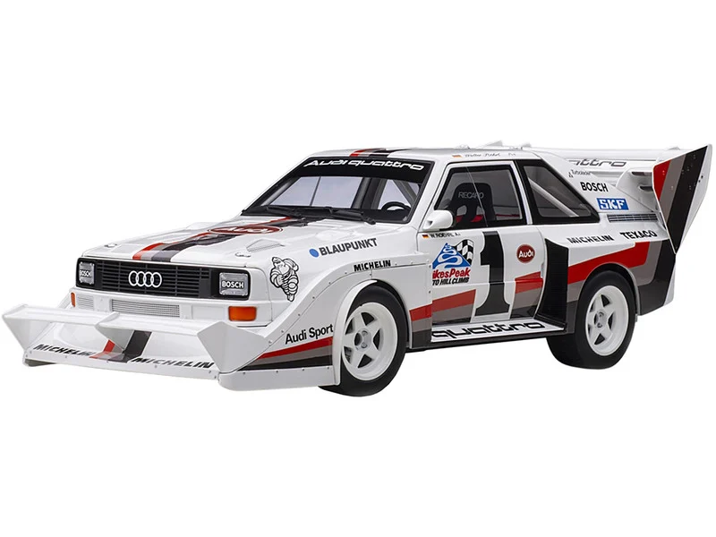 Audi Quattro S1 #1 Walter Roehrl Winner Pikes Peak (1987) 1/18 Model Car by Autoart - Audi Models