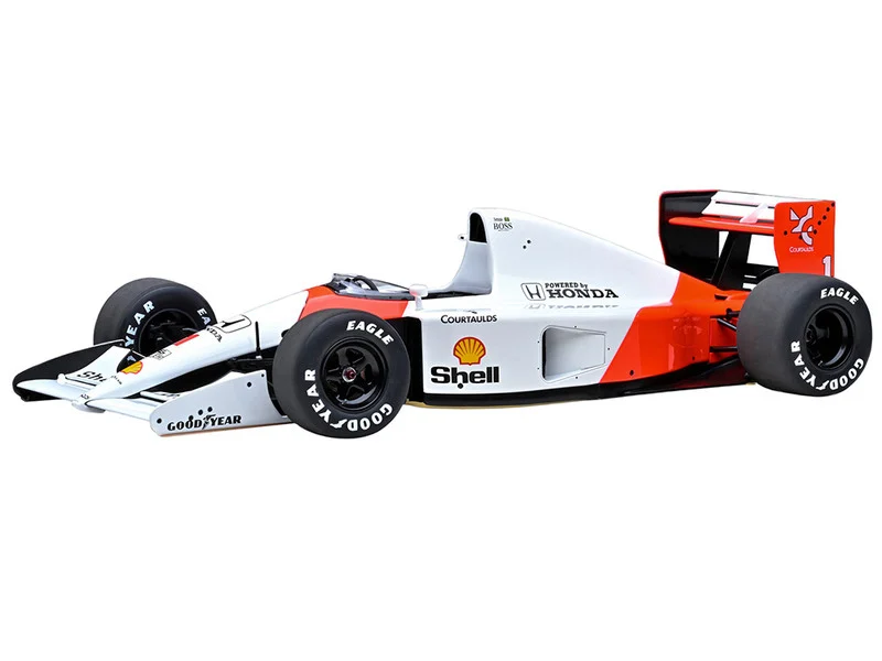 McLaren Honda MP4/6 #1 Ayrton Senna 2nd Place Formula One F1 Japanese GP (1991) (without McLaren Logo) 1/18 Model Car by Autoart - Formula 1 Models