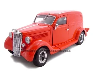 1935 Ford Sedan Delivery Red 1/24 Diecast Car by Unique Replicas - Ford Models