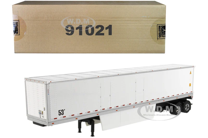 53' Dry Cargo Van Trailer White "Transport Series" 1/50 Diecast Model by Diecast Masters - Accessories