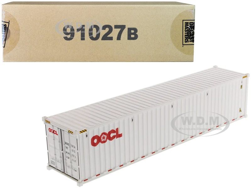40' Dry Goods Sea Container "OOCL" White "Transport Series" 1/50 Model by Diecast Masters - Accessories