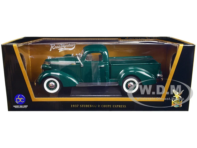 1937 Studebaker Express Pickup Truck Green 1/18 Diecast Model Car by Road Signature - Studebaker Models