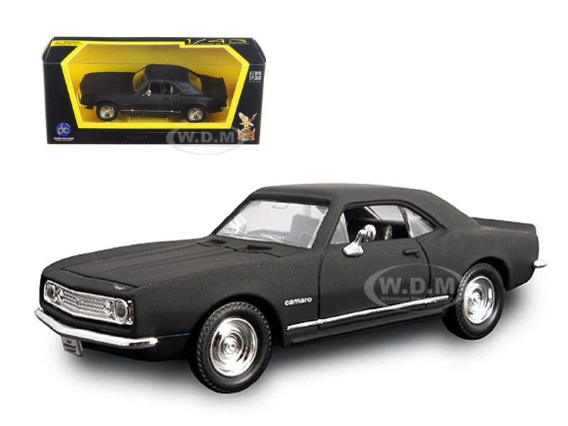 1967 Chevrolet Camaro Z28 Matt Black 1/43 Diecast Model Car by Road Signature - Chevrolet Models