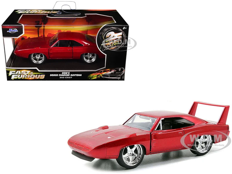 Dom's Dodge Charger Daytona Red Metallic "Fast & Furious 6" (2013) Movie "25 Years of Fast & Furious" Series 1/32 Diecast Model Car by Jada - Dodge Models
